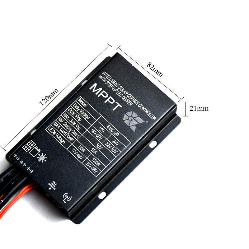 双智能核心！SC120M控制器微波PIOT感应+MPP追踪12A充电120W