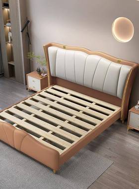 MVA2025奢新款意轻三防纳米科技布床现简式约实木床网红布艺双人