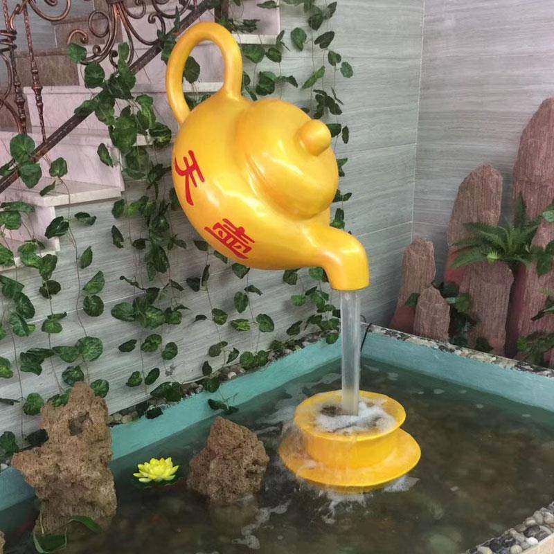 玻璃LIW钢悬空流水天茶壶喷泉茶壶雕塑室内园外景户观大饰型装摆,家居饰品,装饰摆件,淘宝优惠券,粉丝福利购,淘宝优惠卷