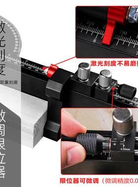 合金T轨型滑槽道可伸缩靠山台锯TN-1122E调推把斜切规木工铝桌倒