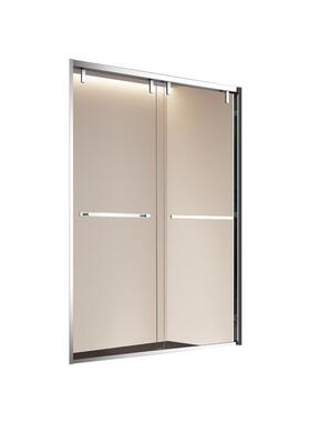 淋字?一型移双门浴房极窄隔断钢化玻璃双移门干湿81404分离浴室淋