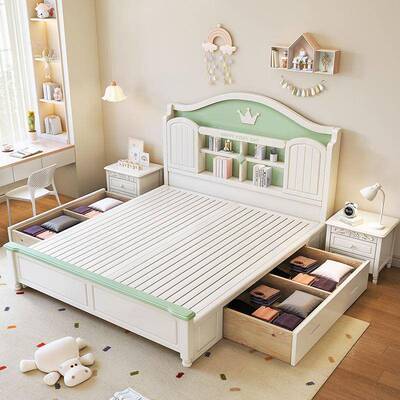 XCI现代简约儿童床实木床1.21.青5米米男孩女孩公主床少卧室年储