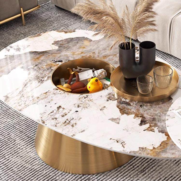 意式极简岩钢板茶几客厅轻现储物奢高端代设计师PNY家用不锈茶几