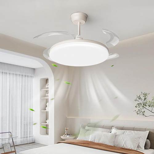 奶油风全光护眼扇灯202厅5年新风款餐587吊扇灯谱风扇一体电风扇