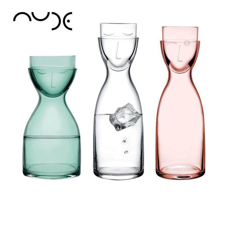 NUDE努德土耳其原装进口水晶玻璃人脸杯创意简约家用水壶套装两件,纺织面料/辅料/配套,纺织机械配件,淘宝优惠券,粉丝福利购,淘宝优惠卷
