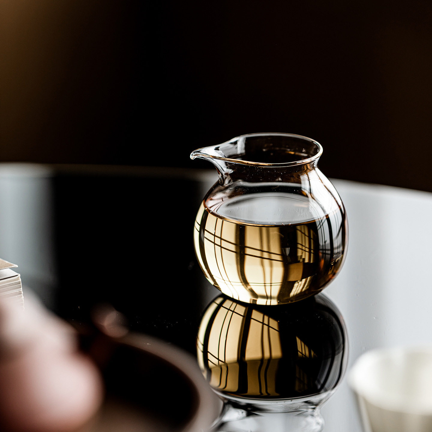 小口袋耐热高硼硅玻璃公道杯加厚公杯家用小号分茶器泡茶杯茶海