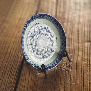 东际器物手工锻打盘子托架空间展示用盘支架餐盘展示架铁艺盘架