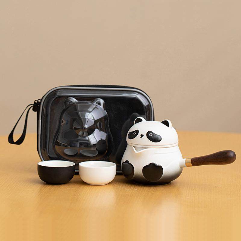 熊猫便携式旅行茶具小套装简易户外侧把泡茶壶茶杯露营女士快客杯,畜牧/养殖物资,畜牧/养殖器械,淘宝优惠券,粉丝福利购,淘宝优惠卷