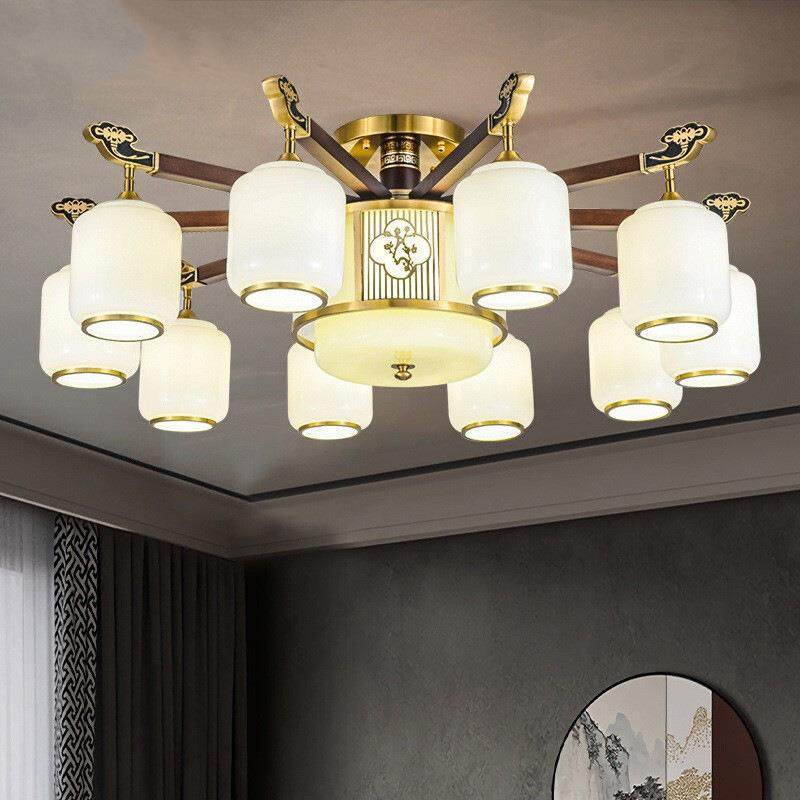 新中式全铜实木吊灯客厅灯现代大气餐厅灯大厅低户型新款灯具,畜牧/养殖物资,畜牧/养殖器械,淘宝优惠券,粉丝福利购,淘宝优惠卷