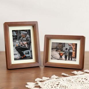 圆角实木相框摆台定制洗照做成册相打印加片框架678圆角G252寸级1