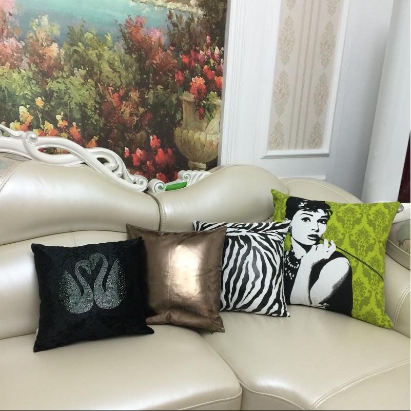 简约后现装DJ10-JY0代金属色靠枕沙发P软皮抱枕民样宿靠垫板U间软