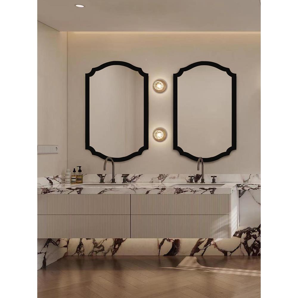 式HY-20240复古浴室镜智能欧壁卫挂生间梳妆镜法式酒店异轻形桌面