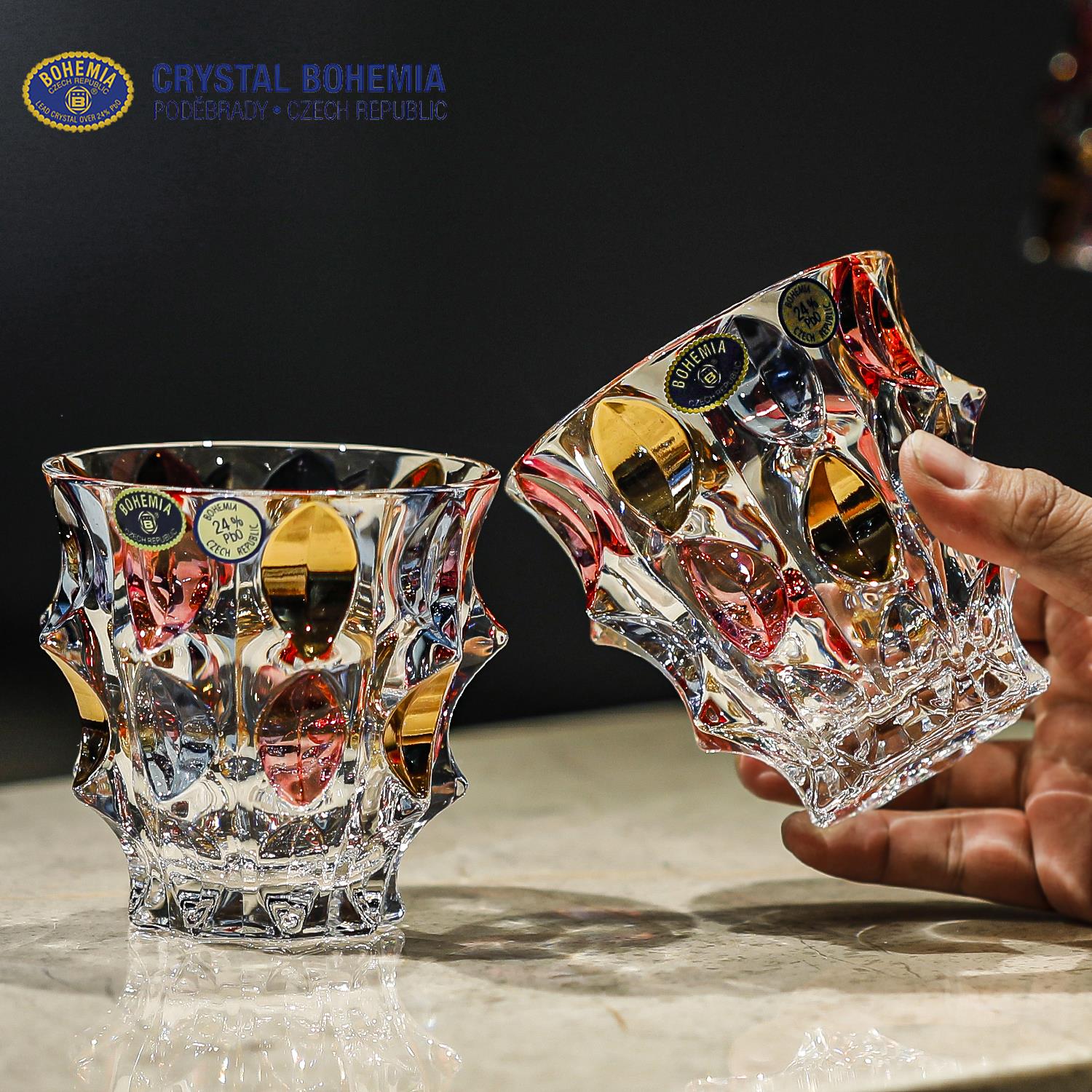 捷进口水晶玻璃威hnfhfjn士忌酒杯套装家用子洋酒杯酒酒具樽克酒