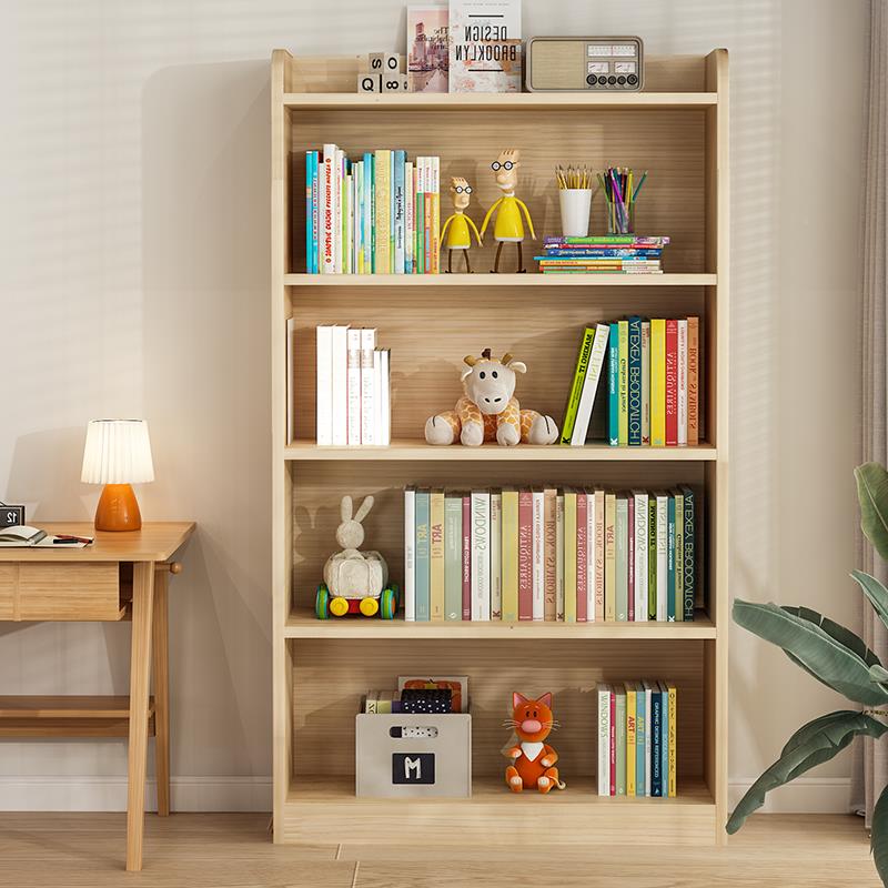 实木架MK202501书落地简易置客物架简多层儿童学生组约合书柜厅收