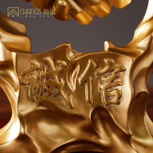 诚信摆件装办公室品饰老板桌面背景饰品工艺礼摆PS-05饰高端大气