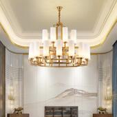 代简约新中式 墅吊灯国风481现大气别客厅灯餐厅卧室灯酒店中工程