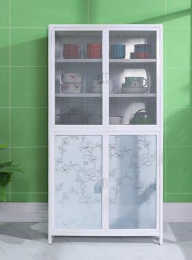 厨0房多功多层34纱窗收能纳用品ZTO储物碗柜子简易厨柜铝合金橱柜