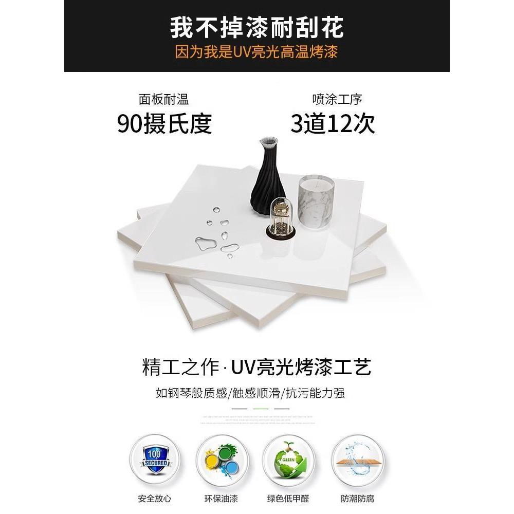 拼色烤代漆VCD推拉门衣柜家用室现简约组装橙色亮面移卧储物大门