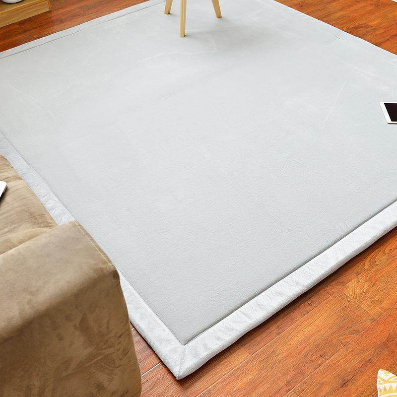 家居软饰日加厚垫0001地日毯地式纯色珊瑚绒防滑地垫式榻榻米地垫