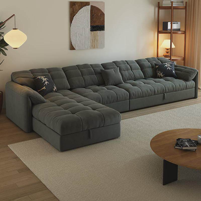 2026新款云朵沙发床两用可折叠多功能带贵妃转角收纳布艺沙发客厅
