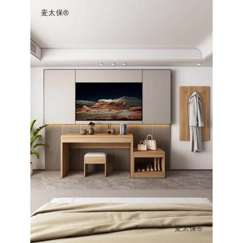 标909间可客桌子行馆李柜民房宿电视柜简约现代组旅合做酒店宾麦