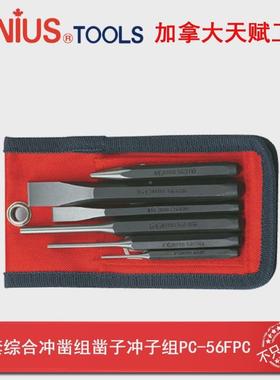 天赋具Genius进口6冲件P套综合凿组凿子冲子组C-5工6PC-56FPCFPC