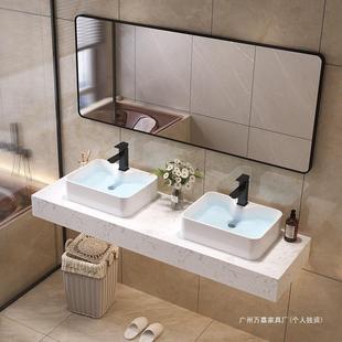 公905共生洗手池台上盆双盆宾间馆挂墙式大理漱石卫洗洗脸池盆柜