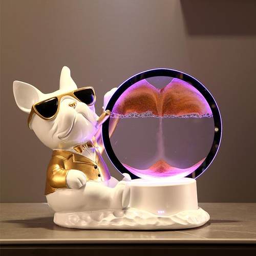 流画沙沙漏厅件氛围夜灯客卧室酒VDF柜电视橱柜玄摆关轻奢新家装