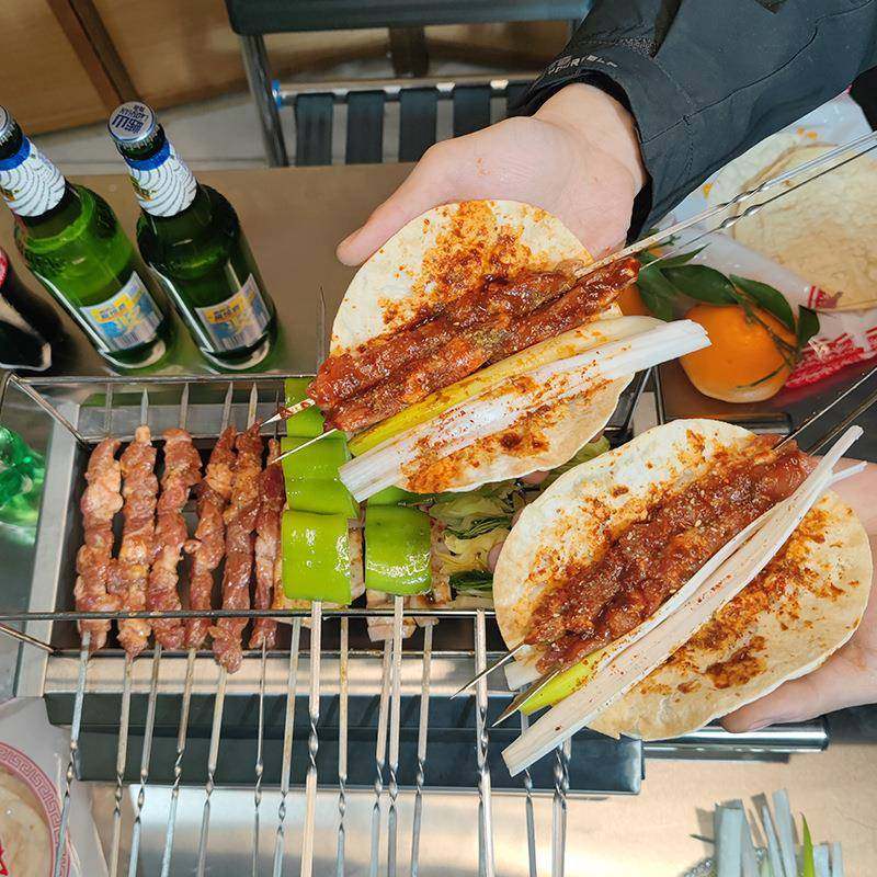 小O&用加F97M6975厚不锈钢碳烤无烟家商外小饼肉串炉户工淄博烧烤