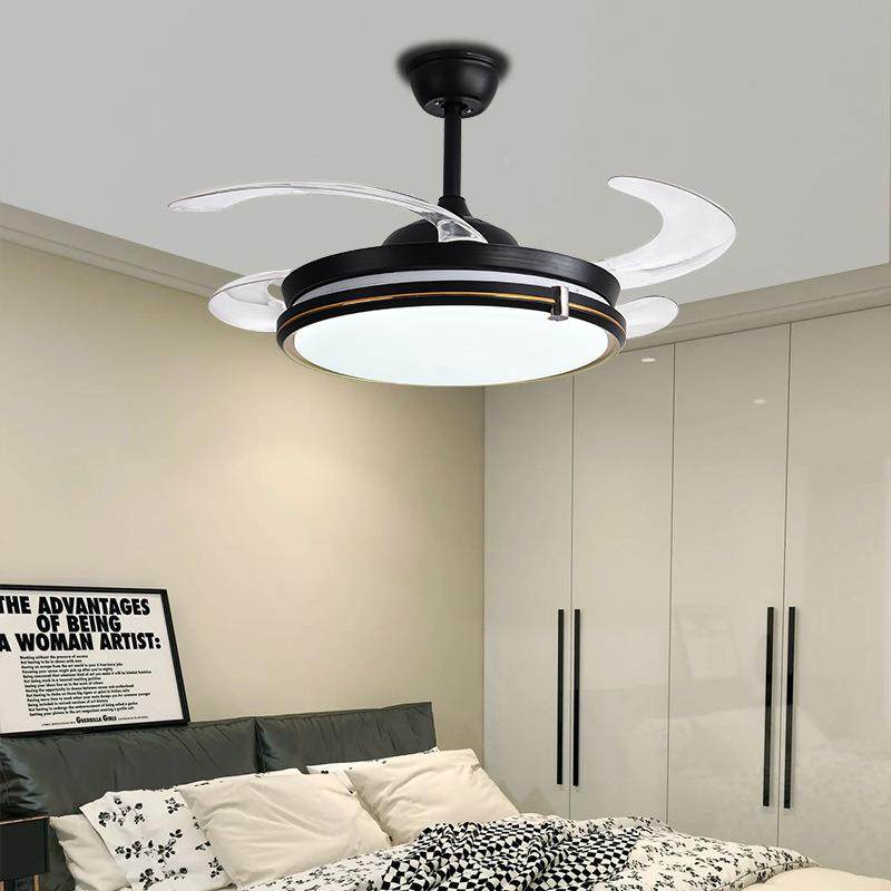 2025新风扇865灯室一体餐厅隐形中山约灯具吊扇灯简家用卧款静音