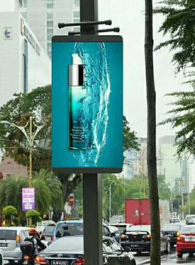 户外4P4p5p广6p8户外灯杆ledp显示屏城市公路高清广告屏led灯告杆