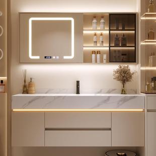 025新款 岩板热弯一体卫盆浴2洗室柜93组合生间漱台洗手池洗脸池盆