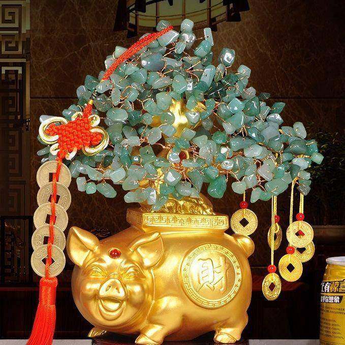 金猪黄电水晶发财树家居客厅酒10072879装饰品视柜柜小面摇钱树桌,家居饰品,装饰摆件,淘宝优惠券,粉丝福利购,淘宝优惠卷