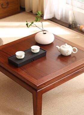 榻桌榻式米实木茶几飘小PYK桌子中窗简约炕桌榆木矮桌家用窗台茶