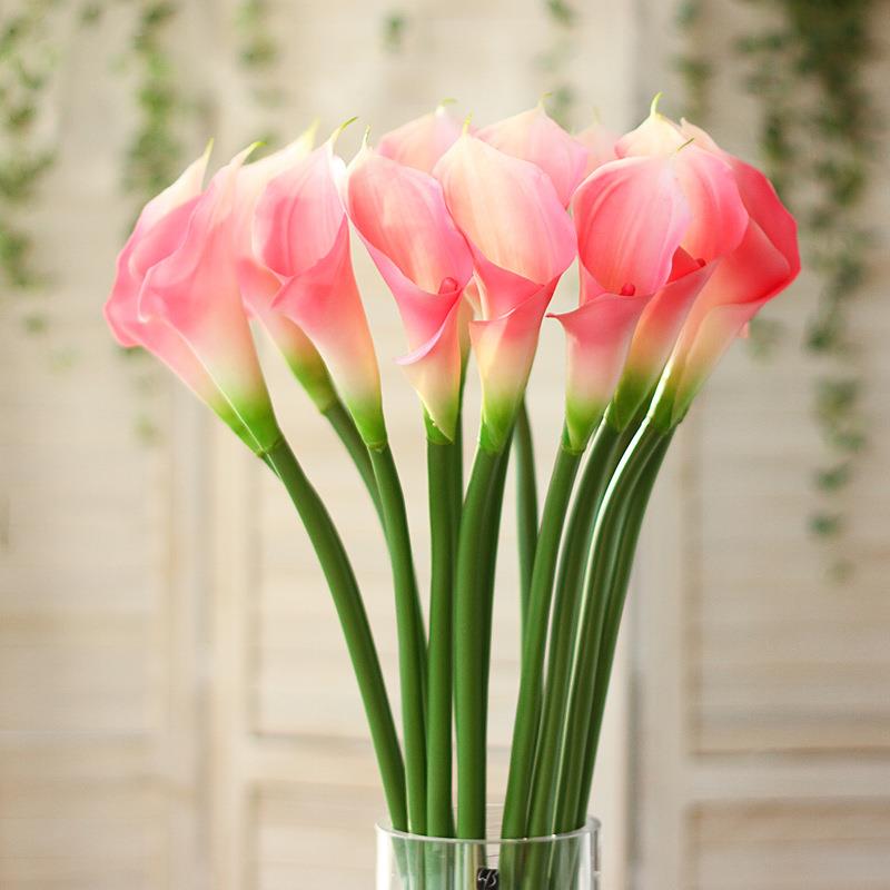 蹄PU卷边马莲手仿真花装假花饰T-561890花客厅花束落地摆感放花卉