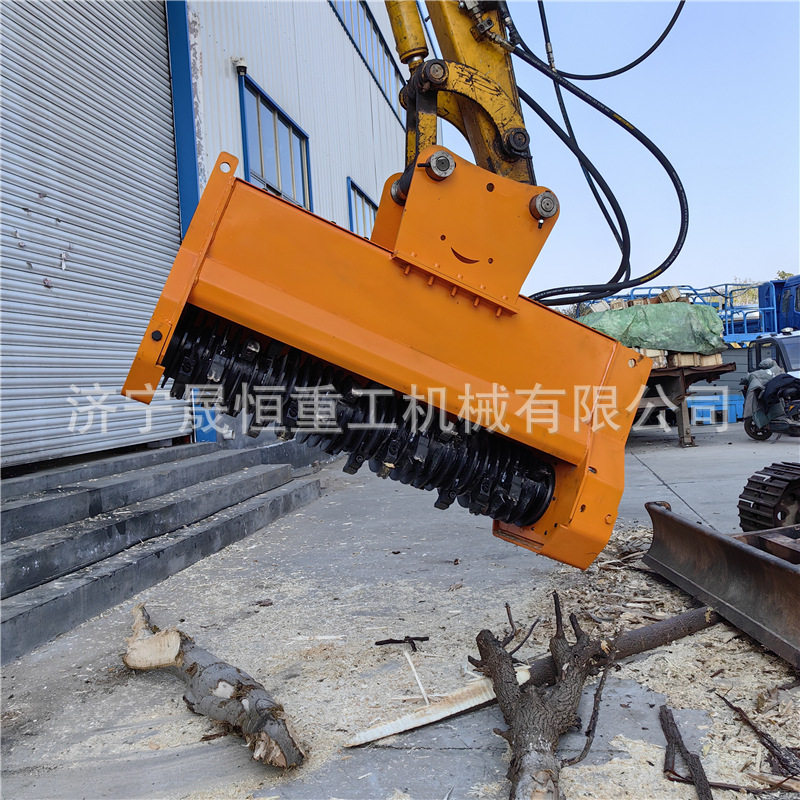 200挖机拓灌机 挖机粉碎树枝机 灌木粉碎机碎草机 碎树翻地一体机