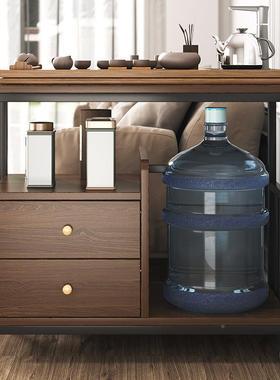 沙发边柜OSL茶几柜茶水柜可小移动茶桌茶简易置物茶台车黑色侧边