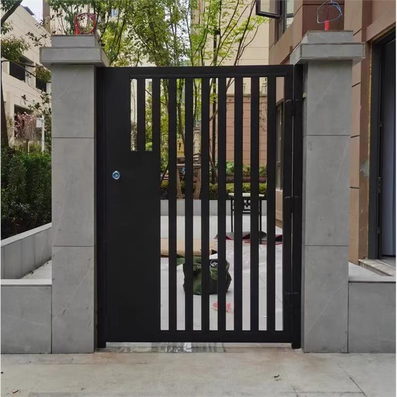户外铁艺大门庭院门别墅院门农村花园栅栏铁门新中式单双开防盗门