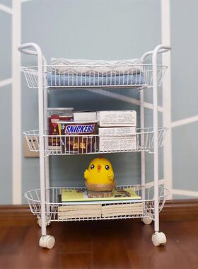 铁艺家用收纳架地厨房置室物架多可拆层卸落移动带轮卧浴室WTU手