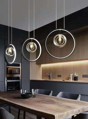 轻奢餐现室厅魔豆泡泡灯代简约餐桌吧AL-64136台卧灯创意个性头玻