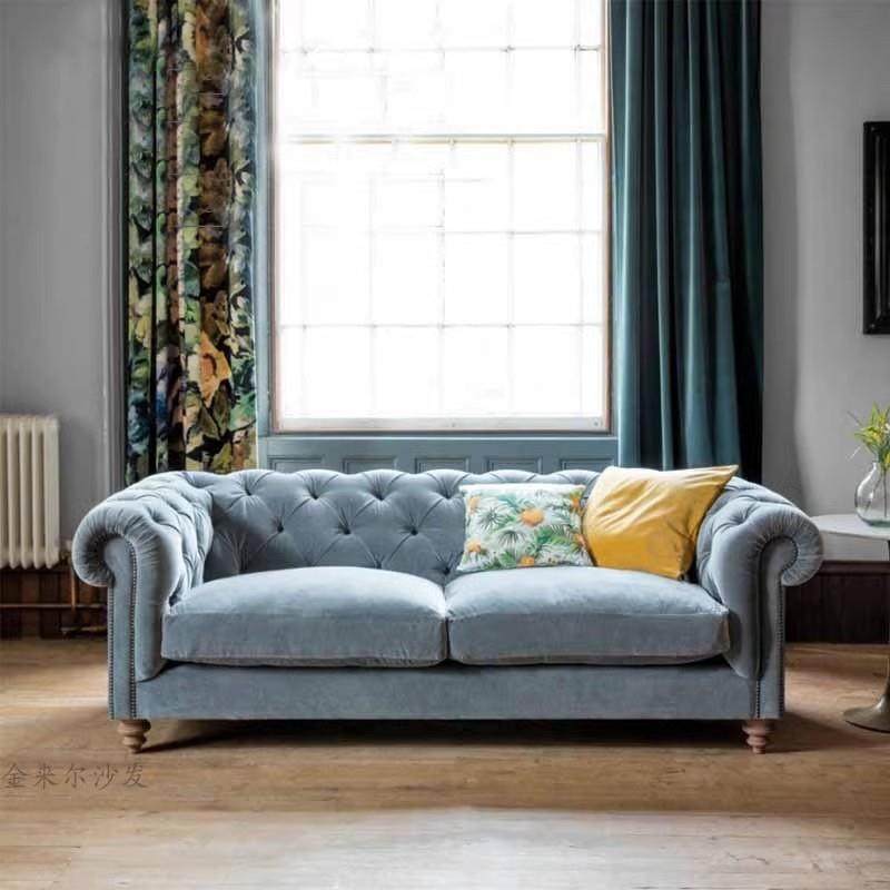 美式乡村艺3333333沙发欧式大小户型新古典布复拉扣客厅古三人绒,商业/办公家具,沙发,淘宝优惠券,粉丝福利购,淘宝优惠卷