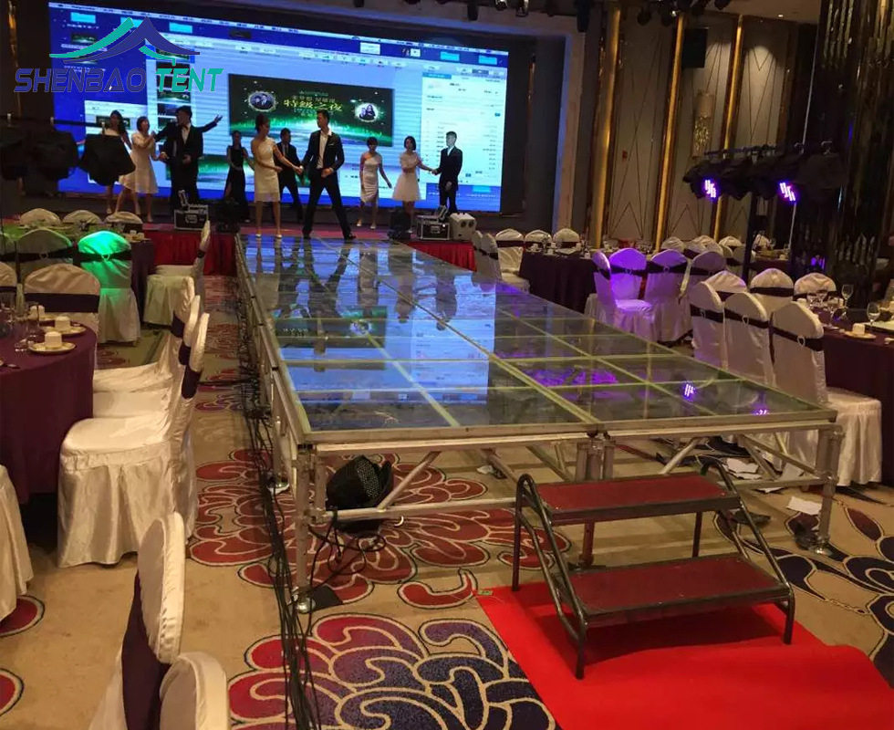 玻璃舞台glass stage 钢化玻璃有机玻璃活动演出婚礼舞台