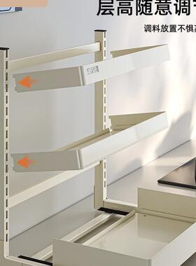 调架厨房多能功置物架纳油盐酱醋调味料料多F9856TM6层收架抽拉式