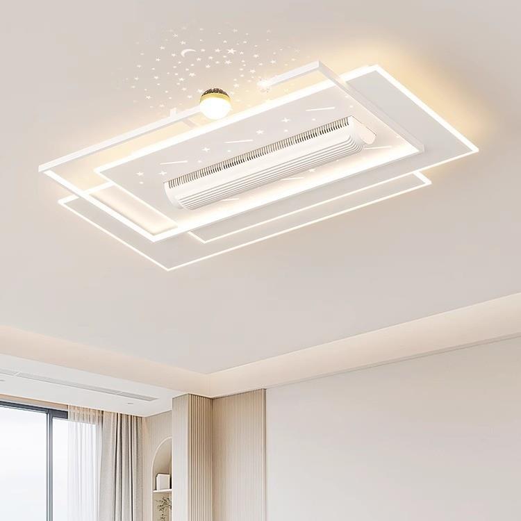 光创意现代极简家用无叶吸顶风扇灯全卧谱护眼客厅室白灯具919风