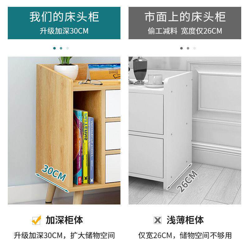 包邮床头柜卧室简约小型简易款网红小柜子收纳柜小尺寸储物床边柜