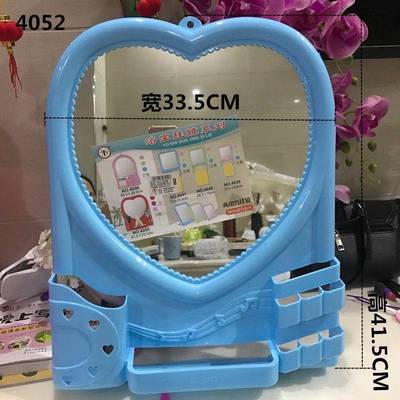 镜子免打租料孔塑989挂镜浴室宿舍出化妆镜壁挂镜带置物架老屋式