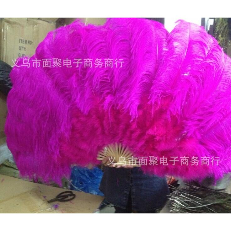 火鸡绒毛*舞台表演家装饰羽毛扇子鸟销厂家直鸵居毛TIB扇子