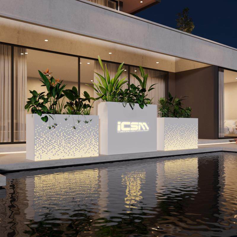 户-外不锈钢组合铁太阳能发光灯箱市花政外断摆隔坛护栏艺花槽,鲜花速递/花卉仿真/绿植园艺,花架,淘宝优惠券,粉丝福利购,淘宝优惠卷