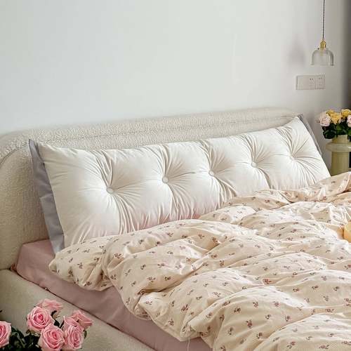 双人抱枕公主头榻米可榻拆F9785T98洗床上靠垫大靠背垫床靠枕软包