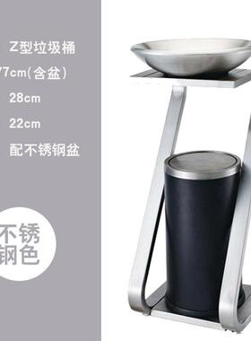 室桶内桶大理石垃圾圾RDV桶座地烟灰垃黑金大理石垃圾桶